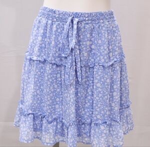 Sienna Sky Light Blue Floral Skirt